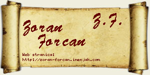 Zoran Forcan vizit kartica